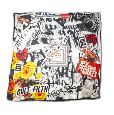 Nothing Cures Crazy - Winter Silk Scarf