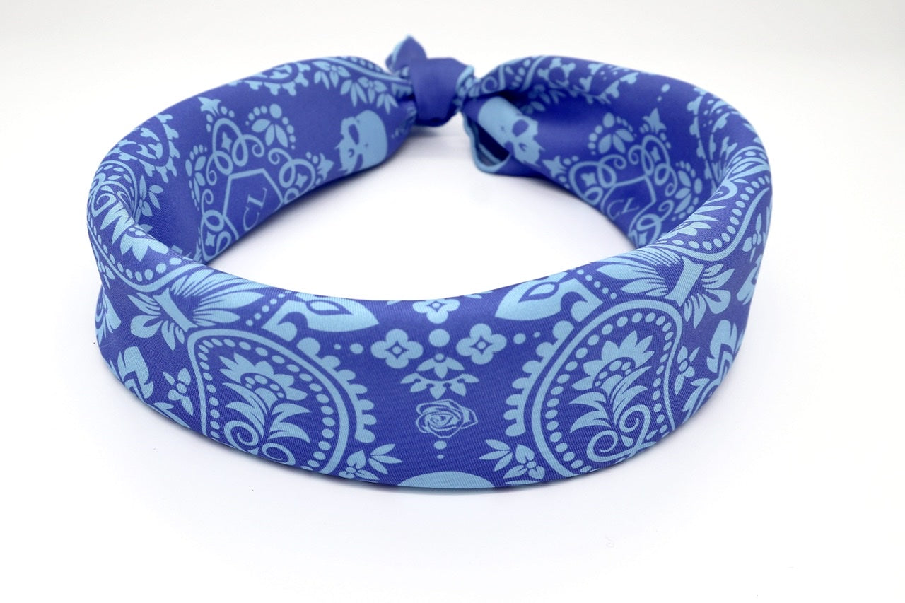 Silk blue bandana 
